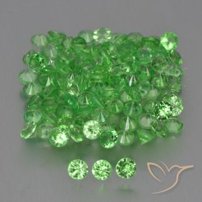 4.13 ct natürliche Lebendiges grün Tsavorit-Granat-Edelsteine, Runden, VS