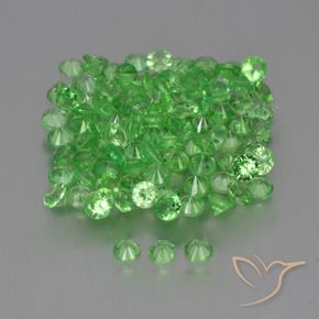 4.13 ct natürliche Lebendiges grün Tsavorit-Granat-Edelsteine, Runden, VS