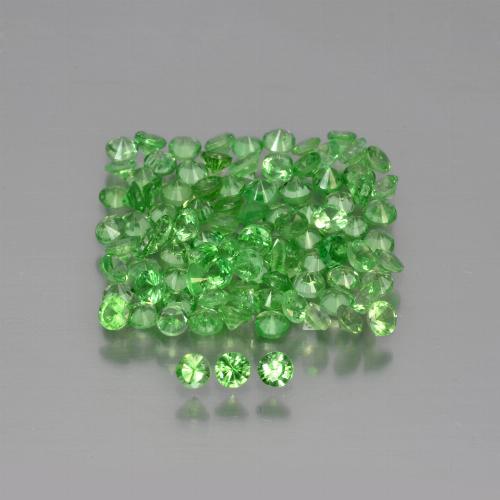 3.74 ct natürliche Lebendiges grün Tsavorit-Granat-Edelsteine, Rund Schliff, VS