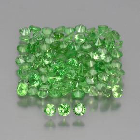 3.74 ct natürliche Lebendiges grün Tsavorit-Granat-Edelsteine, Rund Schliff, VS