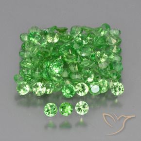 4.13 ct natürliche Lebendiges grün Tsavorit-Granat-Edelsteine, Runden, VS
