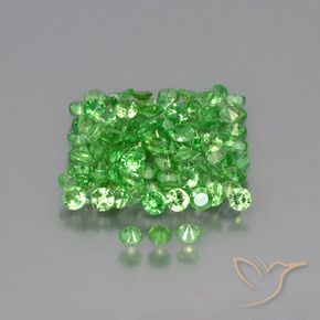 4.13 ct natürliche Lebendiges grün Tsavorit-Granat-Edelsteine, Runden, VS
