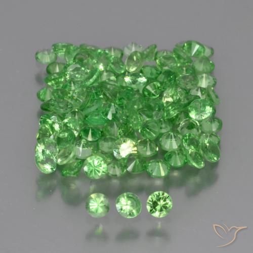4.91 ct natürliche hellgrün Tsavorit-Granat-Edelsteine, Runden, VS