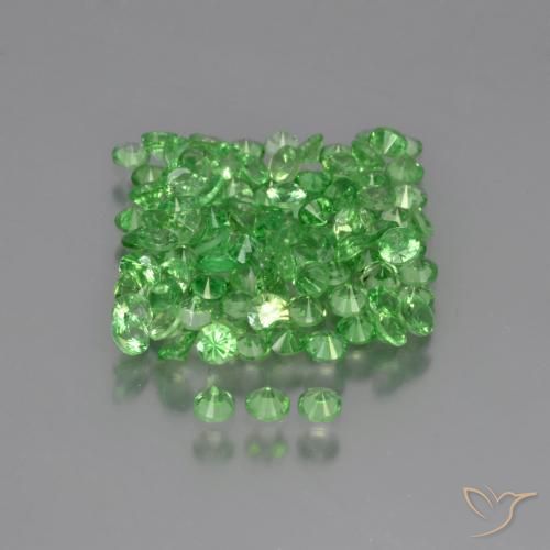 4.91 ct natürliche hellgrün Tsavorit-Granat-Edelsteine, Runden, VS