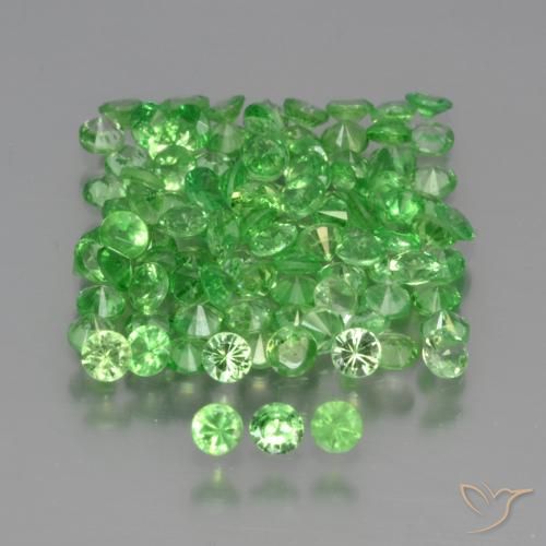 3.98 ct natürliche Lebendiges grün Tsavorit-Granat-Edelsteine, Runden, VS
