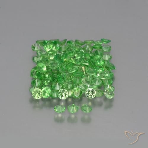 3.98 ct natürliche Lebendiges grün Tsavorit-Granat-Edelsteine, Runden, VS