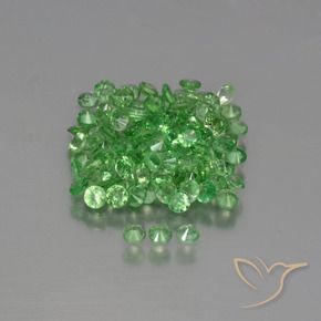 4.09 ct natürliche Mittelgrün Tsavorit-Granat-Edelsteine, Runden, VS