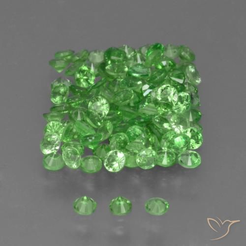 4.10 ct natürliche Lebendiges grün Tsavorit-Granat-Edelsteine, Runden, VS