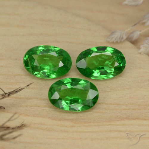 1,30 ct natürliche grüner Tsavorit-Edelsteine, Oval Schliff, VS