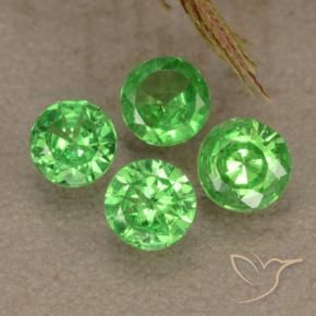 1.04 ct natürliche Lebendiges grün Tsavorit-Granat-Edelsteine, Runden, VVS-VS