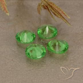 1.04 ct natürliche Lebendiges grün Tsavorit-Granat-Edelsteine, Runden, VVS-VS