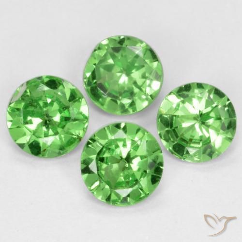1.08 ct natürliche hellgrün Tsavorit-Granat-Edelsteine, Runden, VS