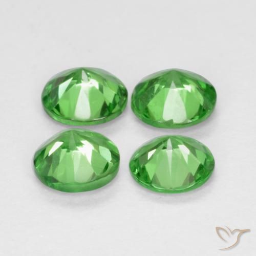 1.08 ct natürliche hellgrün Tsavorit-Granat-Edelsteine, Runden, VS
