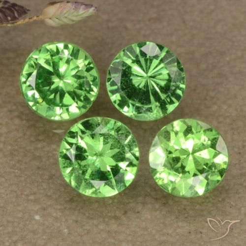 1,19 ct natürliche grüner Tsavorit-Edelsteine, Rundschliff, VS