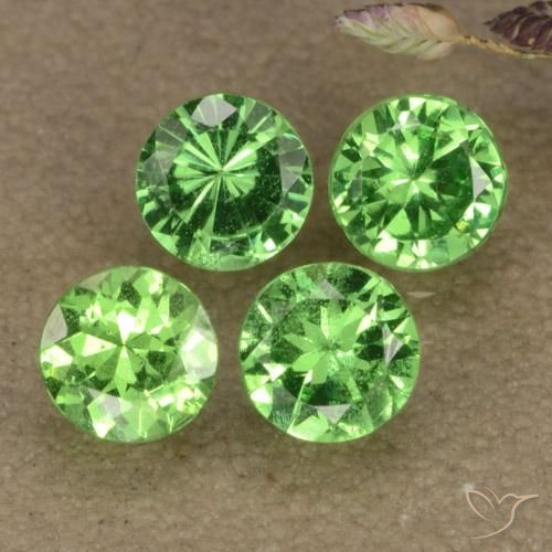1,19 ct natürliche grüner Tsavorit-Edelsteine, Rundschliff, VS