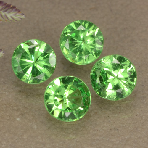 0,85 ct natürliche grüner Tsavorit-Edelsteine, Rundschliff, VS