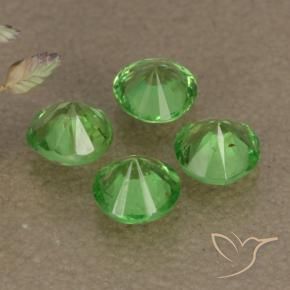 0.94 ct natürliche Lebendiges grün Tsavorit-Granat-Edelsteine, Runden, VS
