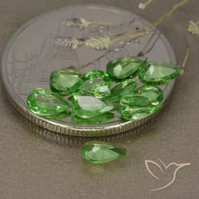 1.54 ct natürliche Mittelgrün Tsavorit-Granat-Edelsteine, Birnenform, VS