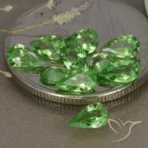1.79 ct natürliche Lebendiges grün Tsavorit-Granat-Edelsteine, Birnenform, VS