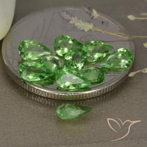 1.79 ct natürliche Lebendiges grün Tsavorit-Granat-Edelsteine, Birnenform, VS