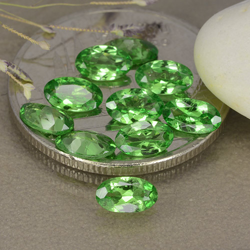 2,27 ct natürliche grüner Tsavorit-Edelsteine, Oval Schliff, VS