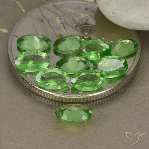 2.27 ct natürliche Helles Waldgrün Tsavorit-Granat-Edelsteine, Oval, VS
