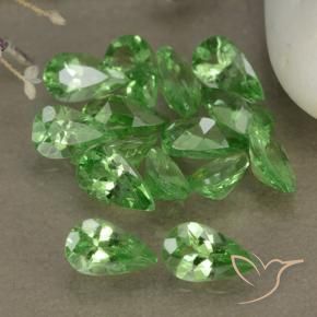 3.30 ct natürliche Mittelgrün Tsavorit-Granat-Edelsteine, Birnenform, VS