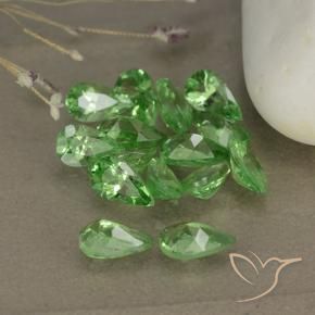 3.30 ct natürliche Mittelgrün Tsavorit-Granat-Edelsteine, Birnenform, VS