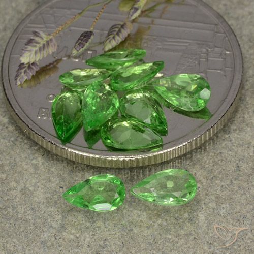 1,72 ct natürliche Mittelgrün Tsavorit-Edelsteine, Birnenform, VS