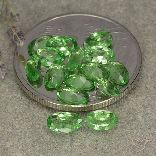 3.01ctw Natürlicher Lebendiges grün Tsavorit-Granat, Oval, VS