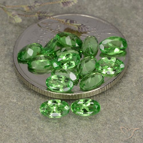 3.22ctw Natürlicher Lebendiges grün Tsavorit-Granat, Oval, VS