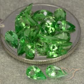 4.34 ct natürliche hellgrün Tsavorit-Granat-Edelsteine, Birnenform, VS