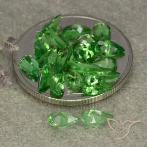 4.34 ct natürliche hellgrün Tsavorit-Granat-Edelsteine, Birnenform, VS