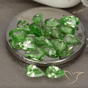 3.04 ct natürliche Lebendiges grün Tsavorit-Granat-Edelsteine, Birnenform, VS