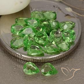 2.48 ct natürliche Lebendiges grün Tsavorit-Granat-Edelsteine, Birnenform, VS