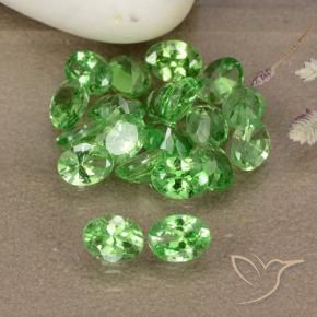 3.77 ct natürliche Mittelgrün Tsavorit-Granat-Edelsteine, Oval, VS