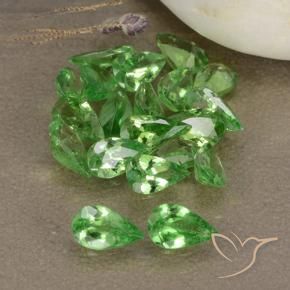 3.64 ct natürliche Mittelgrün Tsavorit-Granat-Edelsteine, Birnenform, VS