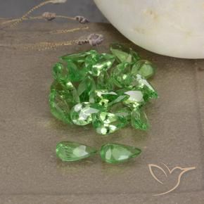 3.64 ct natürliche Mittelgrün Tsavorit-Granat-Edelsteine, Birnenform, VS