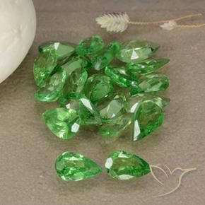 3.30 ct natürliche Mittelgrün Tsavorit-Granat-Edelsteine, Birnenform, VS