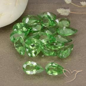 4.39 ct natürliche Intensives Grün Tsavorit-Granat-Edelsteine, Birnenform, VS