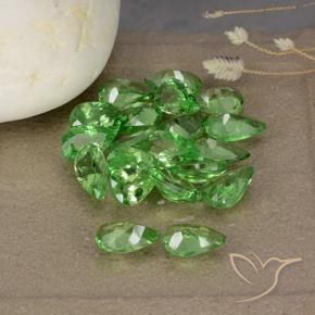 4.39 ct natürliche Intensives Grün Tsavorit-Granat-Edelsteine, Birnenform, VS