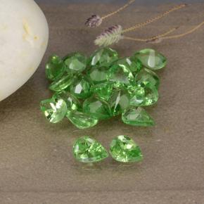 3,14 ct natürliche grüner Tsavorit-Edelsteine, Birnenform, VS