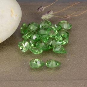3,14 ct natürliche grüner Tsavorit-Edelsteine, Birnenform, VS