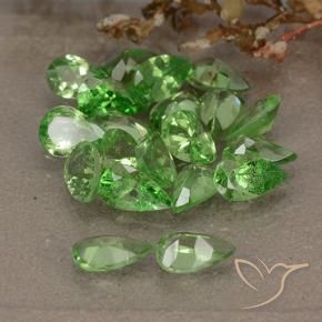 4,77 ct natürliche grüner Tsavorit-Edelsteine, Birnenform, VS
