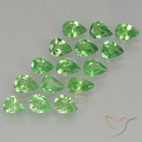 2.49 ct natürliche Lebendiges grün Tsavorit-Granat-Edelsteine, Birnenform, VS