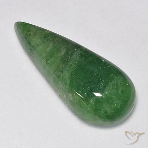 10.89ct Natürlicher Erdiges Grün Tsavorit-Granat, Birnenform, Lichtdurchlässig