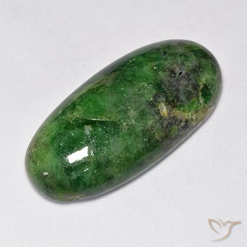 33.54ct Natürlicher dunkelgrün Tsavorit-Granat, Oval, Lichtundurchlässig