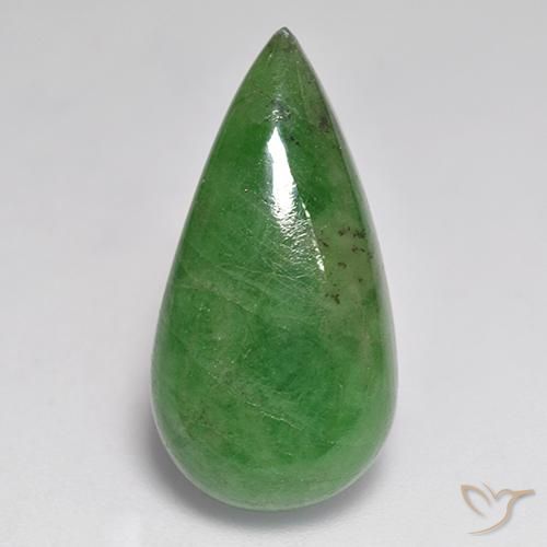 12.84ct Natürlicher Mittelgrün Tsavorit-Granat, Birnenform, Lichtdurchlässig