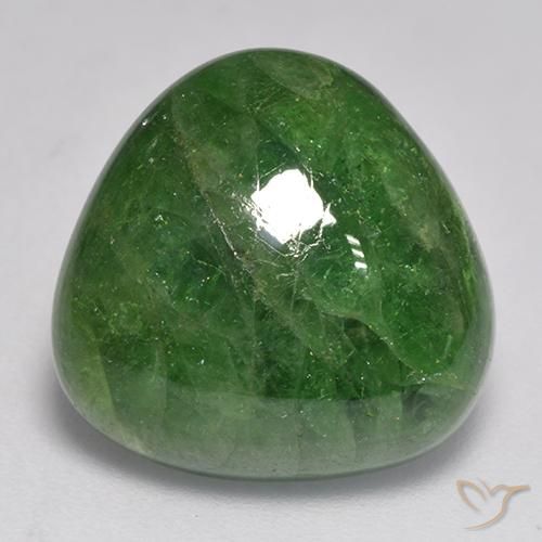 15.24ct Natürlicher Mittel-Dunkelgrün Tsavorit-Granat, Trillion, Lichtdurchlässig