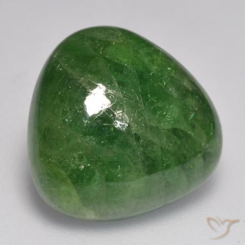 9,17 ctw natürlicher Mittel-Dunkelgrün Tsavorit-Granat, Trillion, Lichtdurchlässig